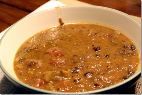 black bean pumpkin soup